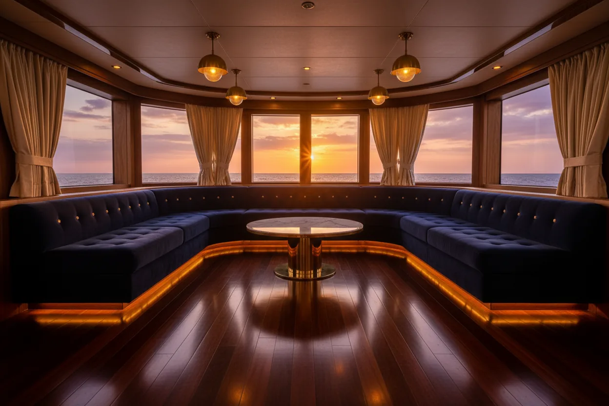 Yacht dining interior — YachtBioCleaning